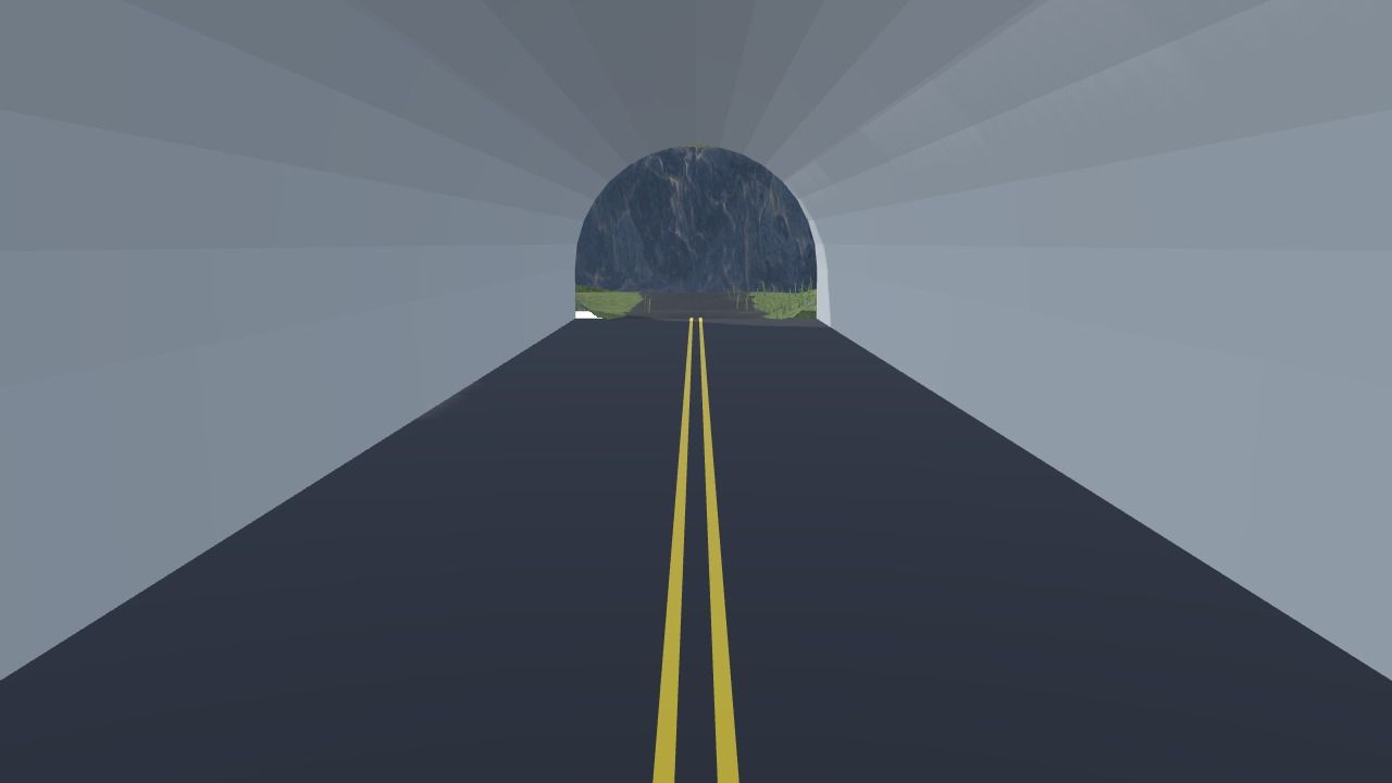 Driving inside the tunnel